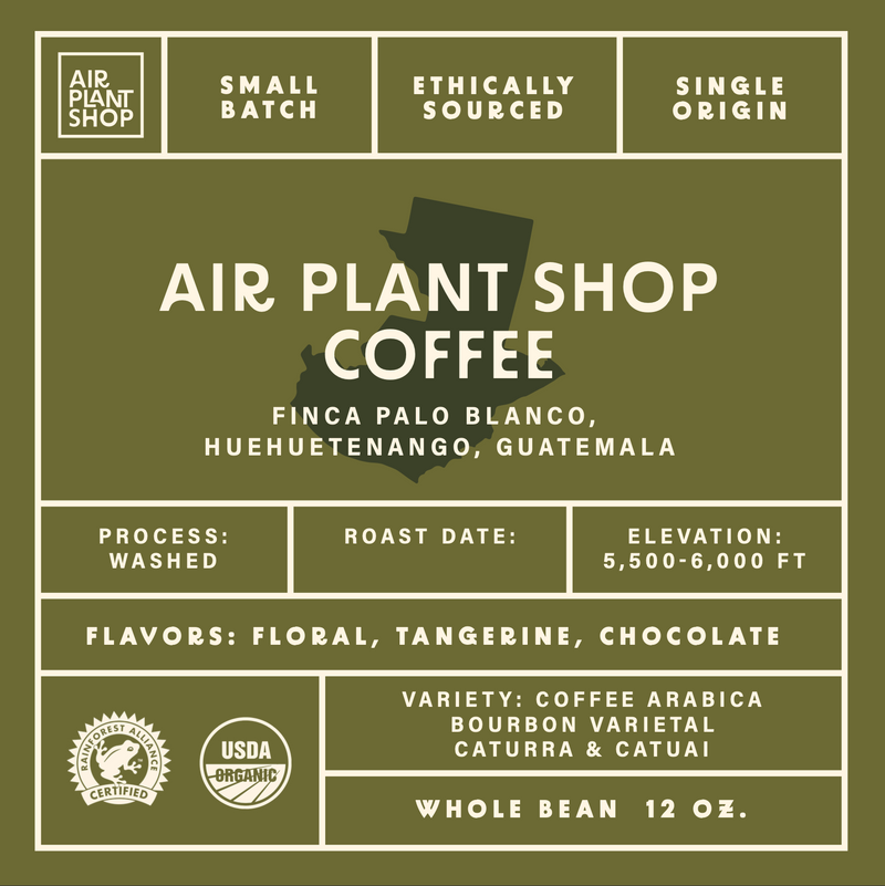 Air Plant Shop Whole Bean USDA Organic Coffee - 12 oz Bag