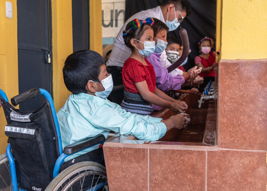 pencils of promise hand washing station at guatemala school