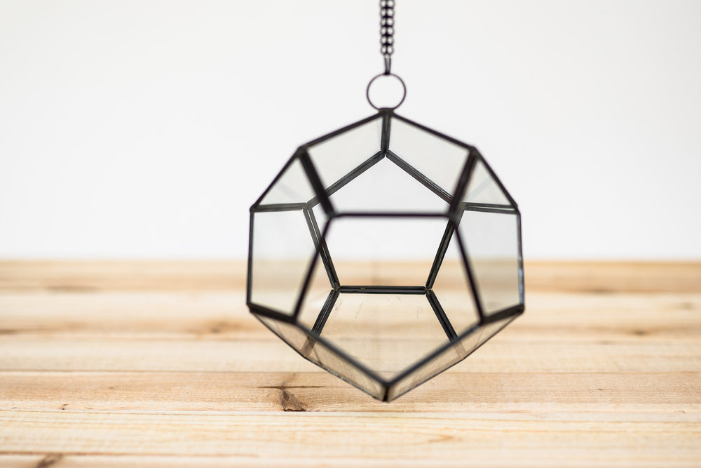 glass pentagon terrarium