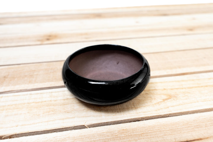 Mini Black Glazed Tillandsia Air Plant Dish
